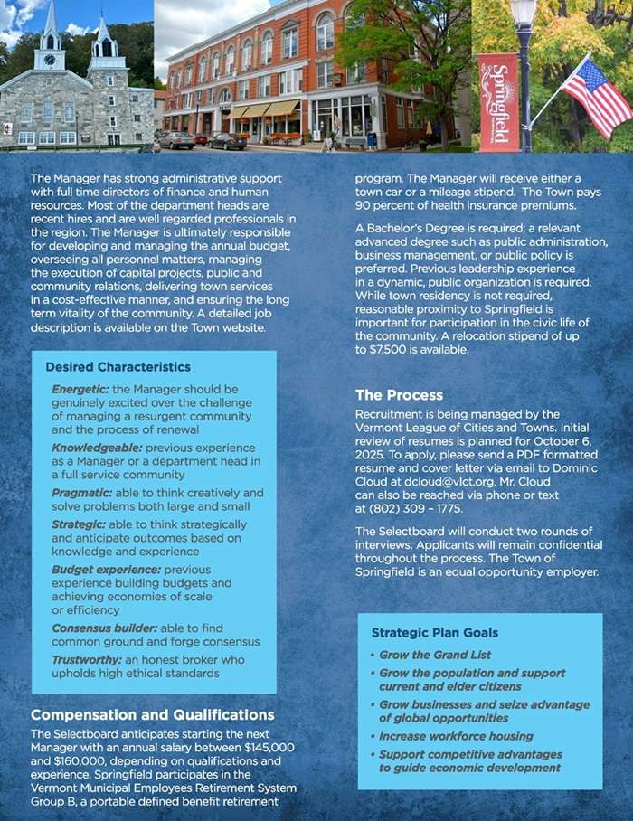 Town Manager Job Opening